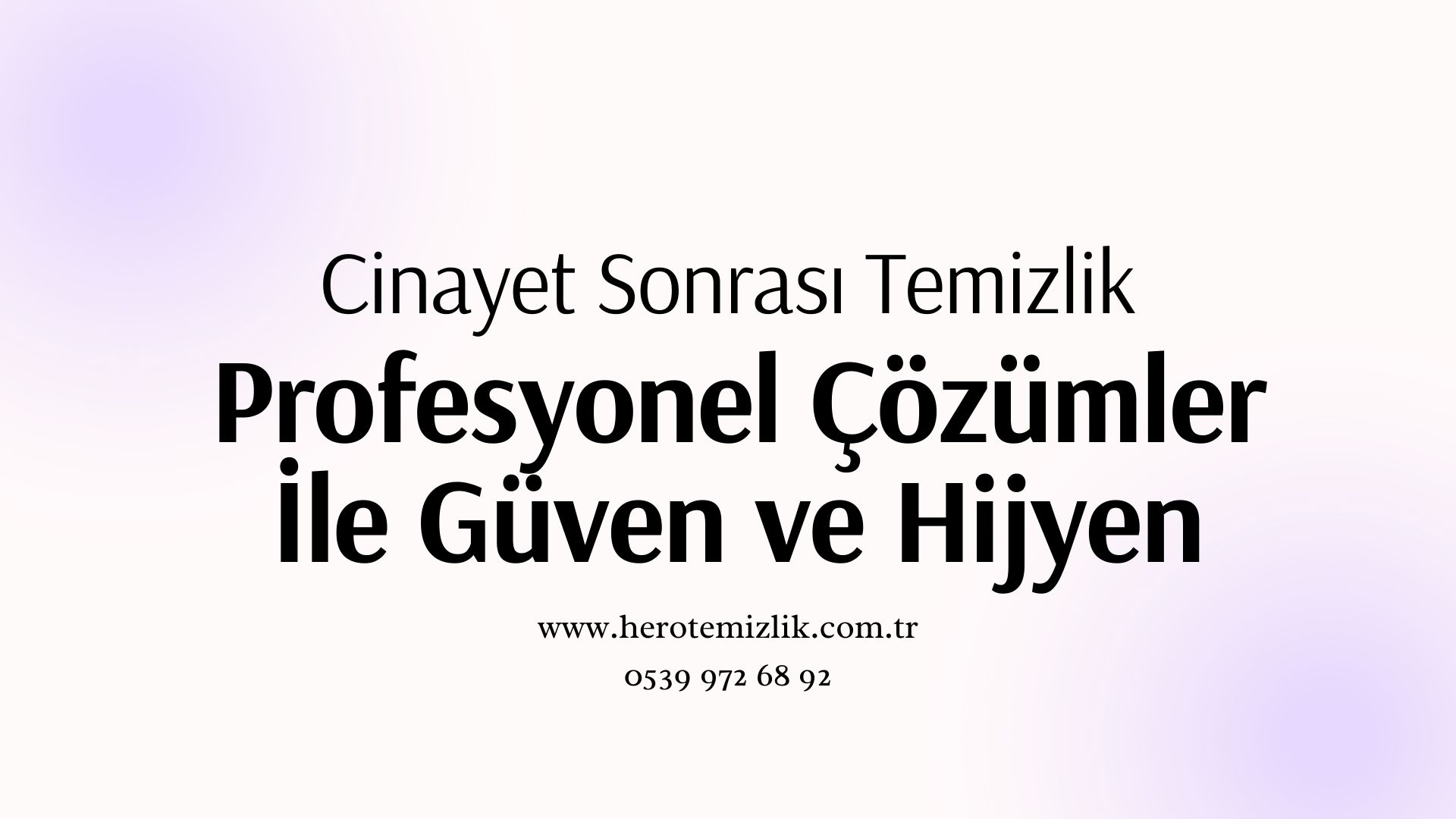 Cinayet Sonrası Temizlik